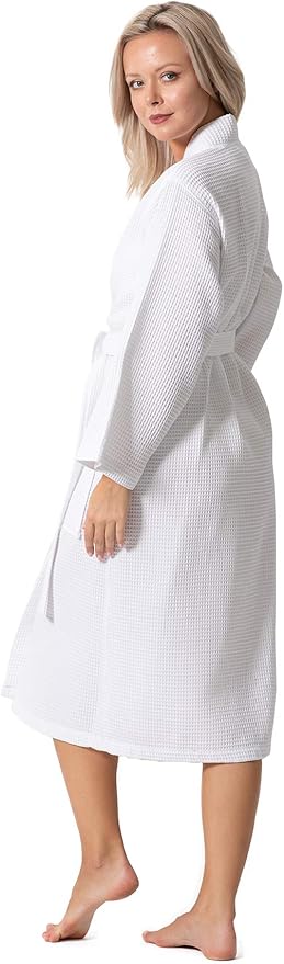 Waffle Knit Lightweight Kimono Spa & Bath Robes for Women - Quick Dry - Soft