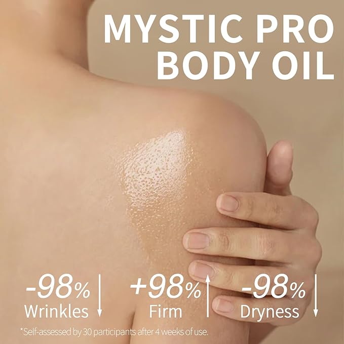 Mystic Body Firming Oil Deep Lasting Hydration and Firming Skin for Full Body Skin Tightening Magic Body Oil After Shower 4.23 fl oz (Fragance free)