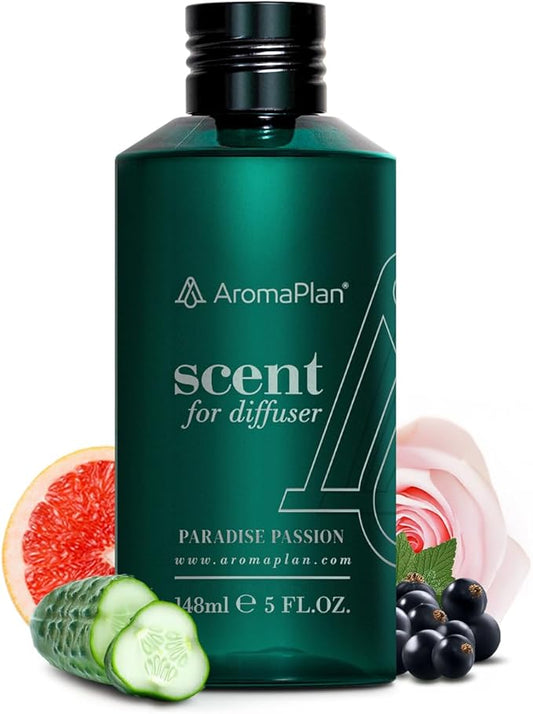 AromaPlan Hotel Scents, Paradise Passion 5 Fl Oz (148ml)- Home Luxury Aroma & Hotel Diffuser Oil-Hotel Diffuser Oil for Aromatherapy- USA Made, Bigger Bottle, Bolder Aroma & Longer Lasting