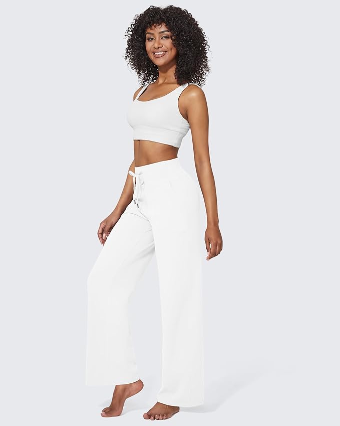 G4Free EverGoing Wide Leg Pants for Women Yoga Pants High Waist Sweatpants with Pockets Stretch Lounge Pants Comfy