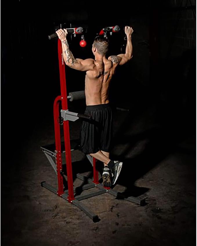 Stamina Power Tower - Dip Bar Pull Up Bar Station with Smart Workout App - Dip Bars for Home Workout - Up to 250 lbs Weight Capacity