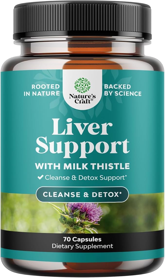 Liver Cleanse Detox & Repair 70 Capsules - Herbal Liver Support Milk Thistle Supplement - Silymarin Milk Thistle Supplements with Dandelion Root, Choline, Beetroot & Artichoke Extract