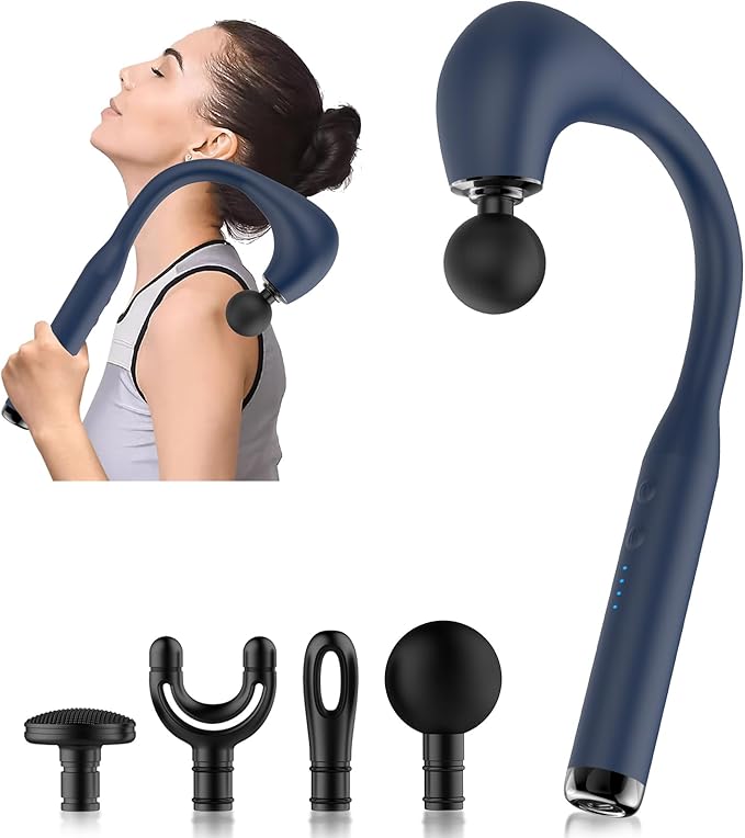 Massage Gun Deep Tissue with Extended Handle Revolutionary U-Shaped Back Massager