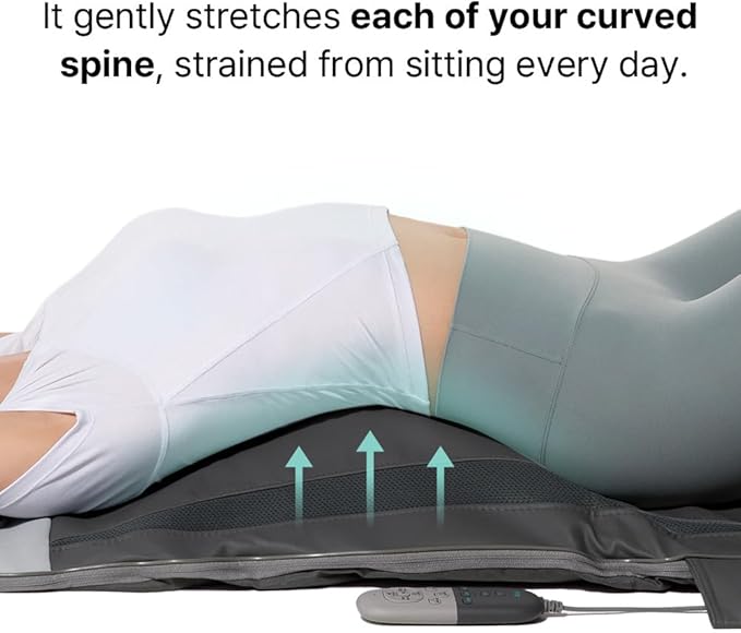 Klug Stretching Massager Classic, Effortless auto-Stretching Mat, Ease Back & Neck Pain with 3 Intensity Levels 7 Exceptional Programs, Foldable & Portable Design