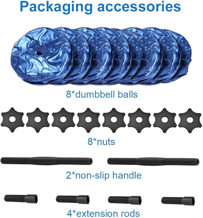 Water Filled Dumbbells Set - Water Filled Weights - Portable Travel Weights - Weights Adjustable Dumbbells - Portable Fitness Equipment - Strength Training - Fitness and Shaping