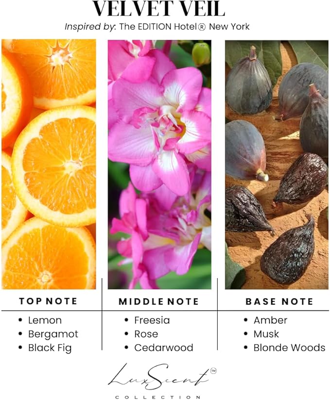 Aroma Diffuser Oil 1200ML Velvet Veil - Waterless Essential Oil for diffusers - Luxury Hotel Inspired Fragrance - Aroma Oil for Aromatherapy - Fits in Any Diffuser (Velvet Veil)