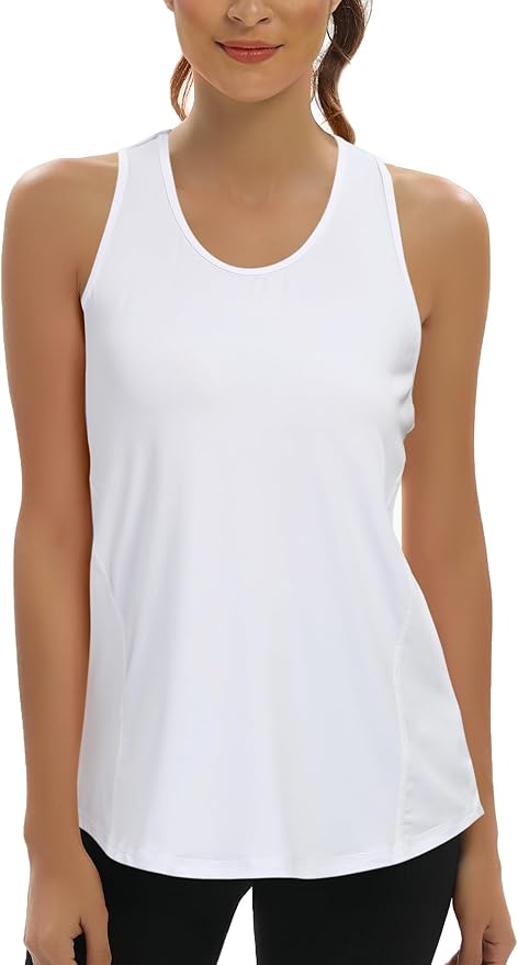 Aeuui Womens Workout Tops Open Back Racerback Tank Tops Sleeveless Yoga Athletic Running Shirts Gym Clothes for Women
