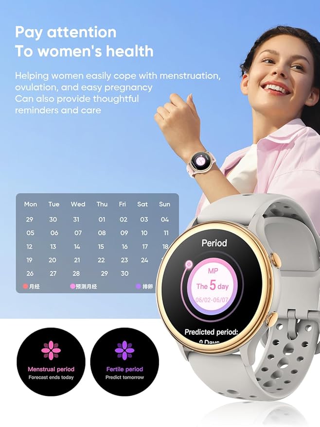 KEEPONFIT Smart Watches for Women, Fitness Tracker with Heart Rate & SpO2 Monitor, IP67 Waterproof Activity Tracker for Men & Women, Smart Sports Watch for Android & iOS (Purple)