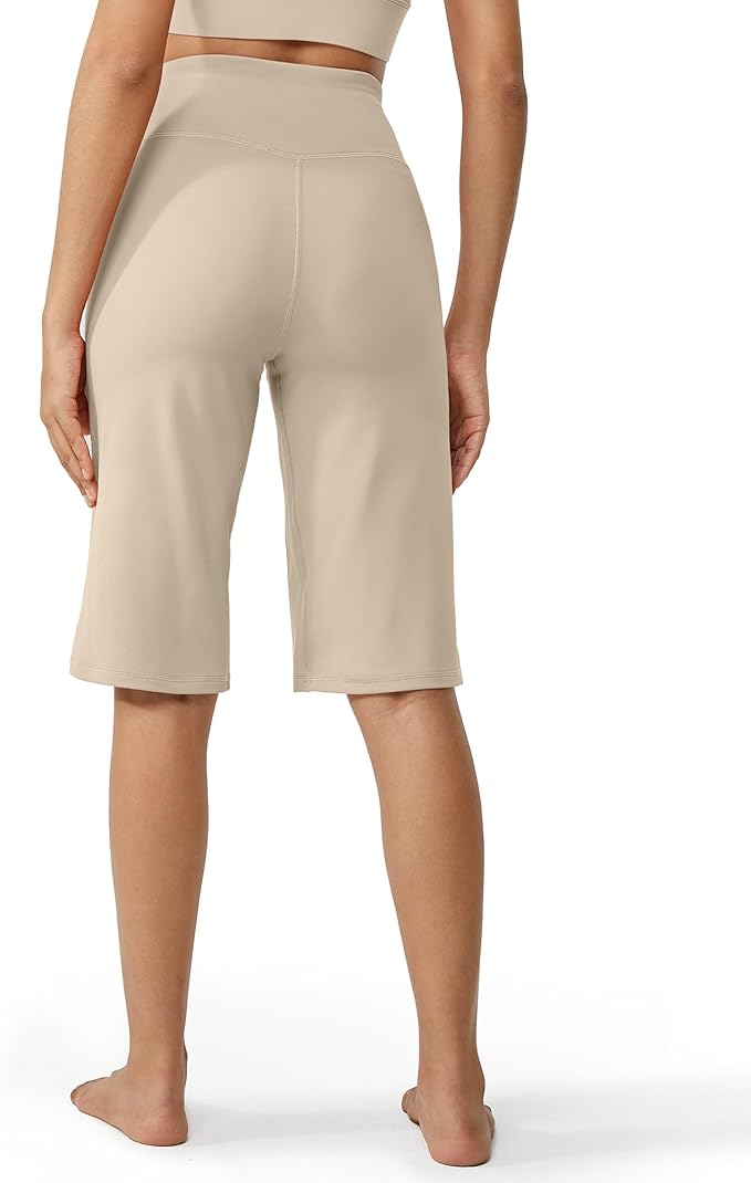 Promover Capri Pants for Women Wide Leg Yoga Cropped Pants with Pockets Loose Casual Summer Pants