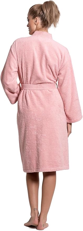 Turkuoise Soft & Absorbent Towel Robe, 100% Cotton Turkish Terry Cloth Kimono Bathrobes for Women