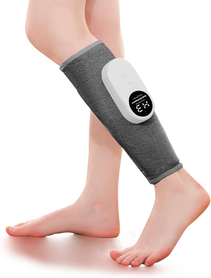 Leg Massager for Circulation and Pain Relief, Calf Air Compression Massager with Heat, Leg Massager with 3 Intensities, 3 Modes, Easy to use, Muscle Relaxation, Gifts (Pair)