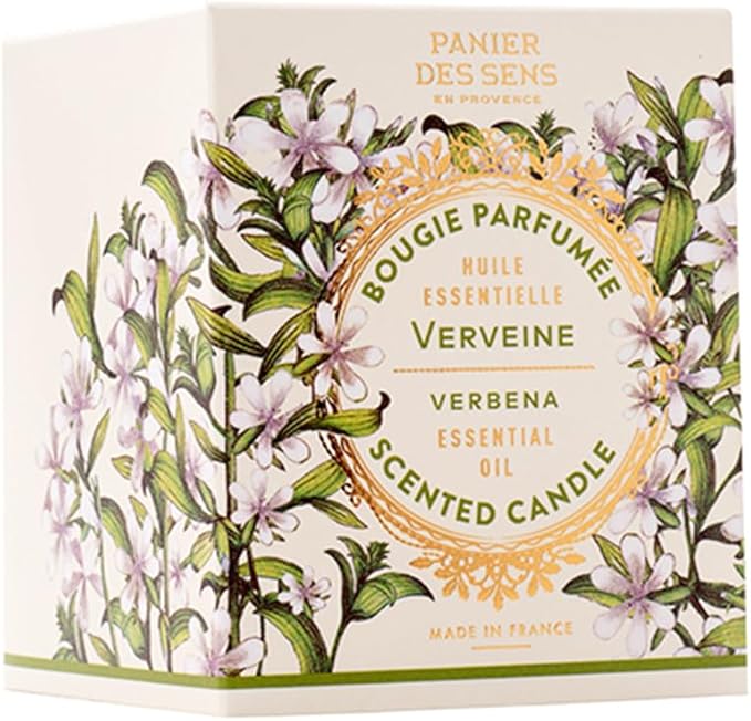 Panier des Sens β Verbena Candle β Long-Lasting Scented Candles for Home β Thoughtful Christmas Gift β 100% Natural Cotton Wick β Decorative Candles β 6.3 oz