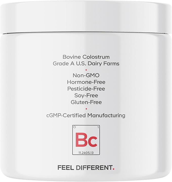 Codeage Bovine Colostrum Powder Supplement 4-Month Supply, 1000mg per Serving, Grass-Fed Ethically Sourced, Immunoglobulin-Rich Prized First Milk, Cold-Chain Pasteurized, Agglomerated, Non-GMO, 4.3 OZ
