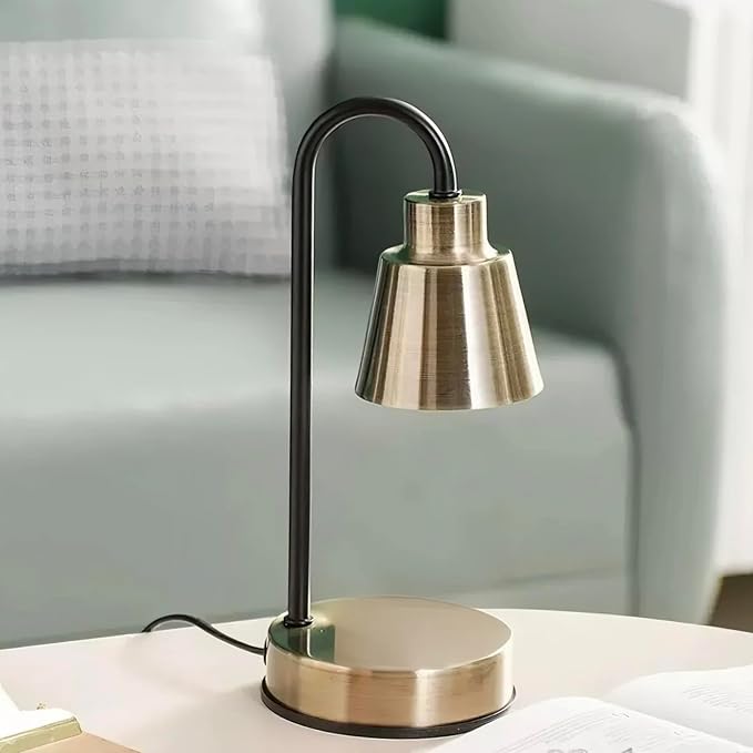 Candle Warmer Lamp with Timer-Electric, Home Decor, Dimmable Candle Light Warmer,House Warming Gifts New Home, Christmas Gifts for Women,Wax Melt Warmer for Jar Candles (Gold Bronze)