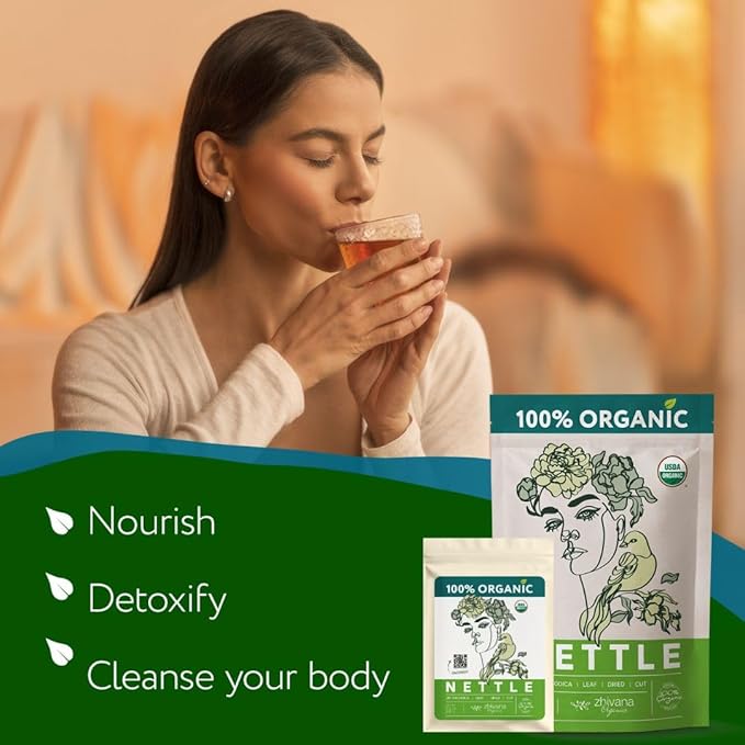 Organic Nettle Leaf Tea (3.5oz) - Stinging Nettle Tea Organic - Urtica Dioica Herb - Te de Ortiga โ Natural Cleansing, Allergy, Fluid Balance