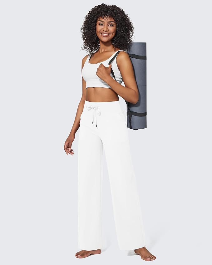 G4Free EverGoing Wide Leg Pants for Women Yoga Pants High Waist Sweatpants with Pockets Stretch Lounge Pants Comfy