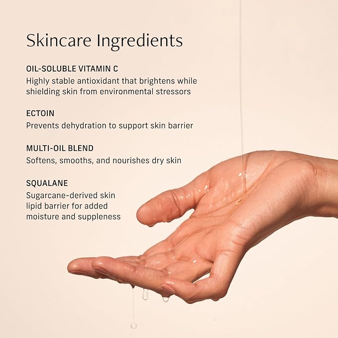 CYKLAR Vitamin C Body Oil for Women and Men. Moisturizing Sacred Santal Scented Body Serum for Glowing Skin. Nourishing, Hydrating After-Shower and Bath Skin Care Moisturizer, 4.2 Fl Oz