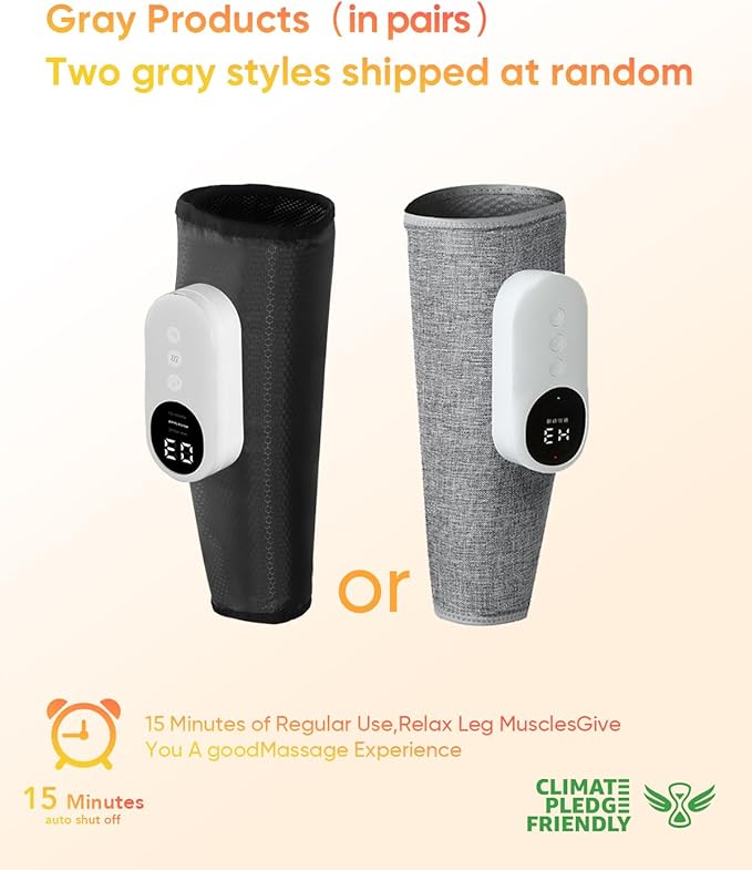 Leg Massager for Circulation and Pain Relief, Calf Air Compression Massager with Heat, Leg Massager with 3 Intensities, 3 Modes, Easy to use, Muscle Relaxation, Gifts (Pair)
