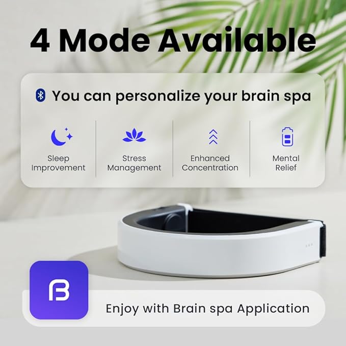 Insomnia Relief Device, Brain Care Headset, 40Hz Gamma Wave Stimulation of Near-Infrared & Bone Conduction, Improve Sleep, Enhance Concentration, Mental Relief and Relieve Stress