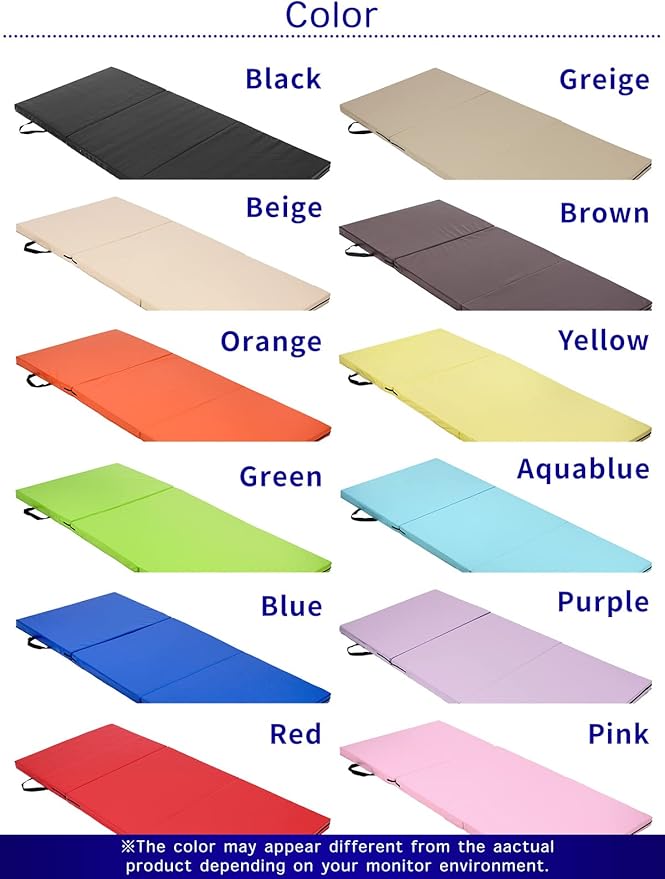 Gymnastics Mat Folding Stretch Mats 71"x31"x2" Exercise Muscle Training Children Play Horizontal Bar Mat Yoga Sports Soundproof Home Use