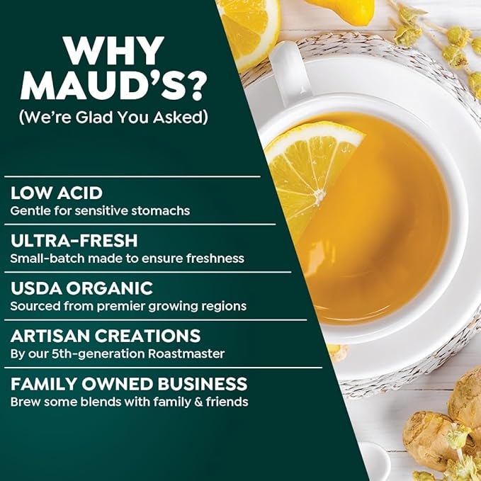 Maud's Organic Passion Green Tea Pods, 48 ct, Recyclable Single Serve Tea Pods – 100% Gourmet Blended Tea Leaves, Compatible with Keurig K Cups Maker