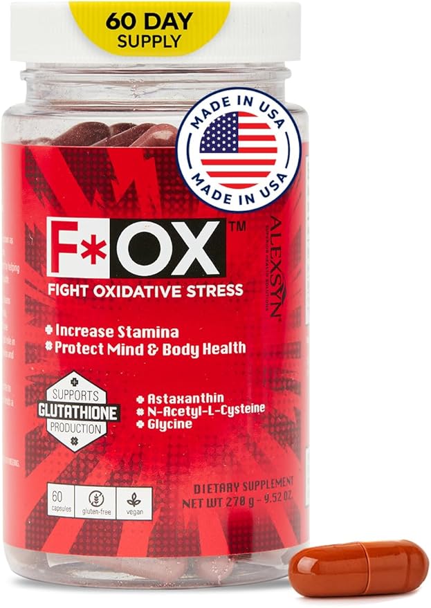 Mega-Potent Antioxidant Supplement - Fight Oxidative Stress and Boost Vitality - Vegan & Gluten-Free - 60 Capsules - Supports Body's detoxification Process
