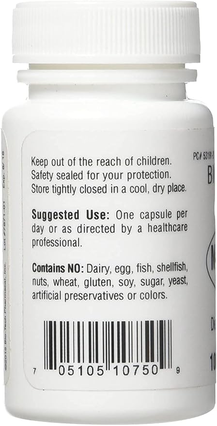 Bio-Tech Pharmacal Melatonin (5 mg), 100 Capsules – All-Natural Supplement – Support Sleep, Cardiovascular, Immune, & Bone Health – No Dairy, Fish, Gluten, Peanut, Shellfish, GMOS, & Soy – No