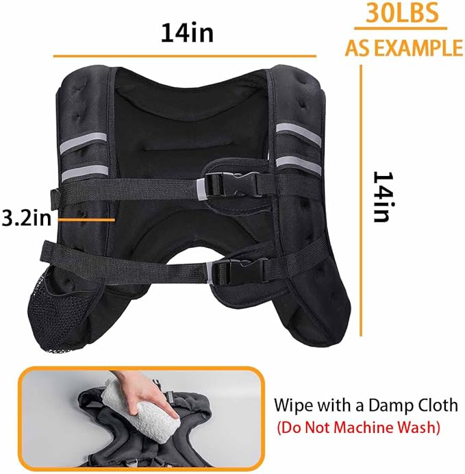 Weighted Vest for Men Workout,Strength Training Weight Vest for Men and Women, Workout Equipment for Training,Running,Jogging,etc - 8lbs,12lbs,16lbs,20lbs,25lbs,30lbs