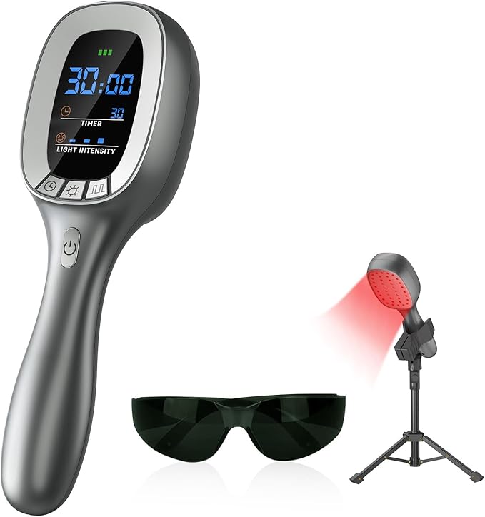 Cold Red Light Therapy Device – Dual Wavelength 8×808nm & 30×650nm Red Light Therapy Wand – Handheld Infrared Light Therapy for Body, Knee, Shoulder, Back, Muscles, Joints and Pets