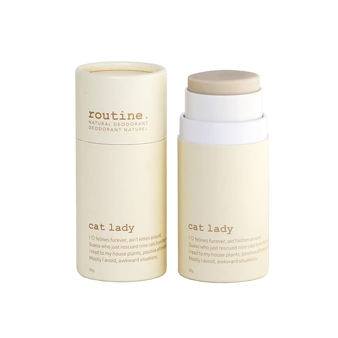 Routine Natural Deodorant Cat Lady Deo Stick | 1.7 Fluid Oz. Aluminum Free for Women & Men | Stick Formula