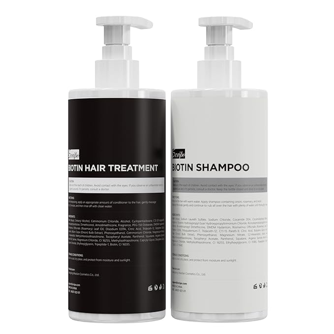 Hair Growth Biotin Shampoo and Conditioner Set, Onion Anti-Loss Volumizing Moisturizing Treatment for Soft Shine Hair, Rosemary Clarifying Dandruff Shampoo for Women Men, 2 x 16.9oz