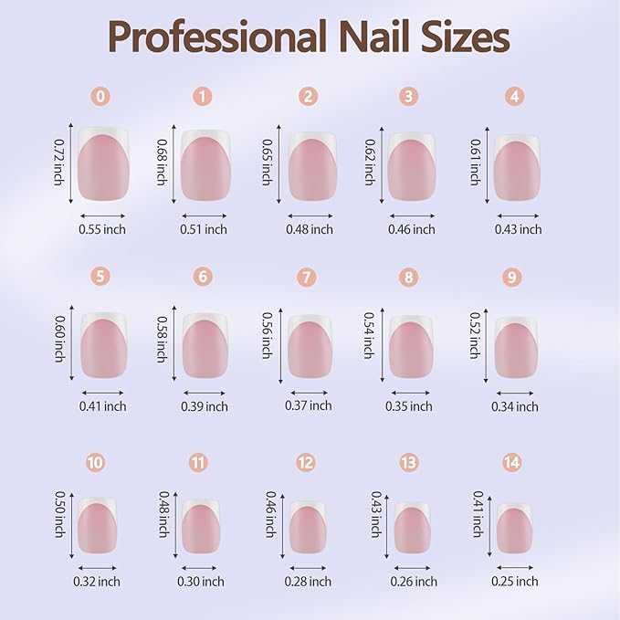 Misssix XBASICTIPS French Tip Press On Nails, 150Pcs French Gel Nail Tips Short Square, Soft Gel Pre-shaped No Need to File 3 in 1 Tips, Fake Nails for Nail Art DIY Extension Designs 15 Sizes