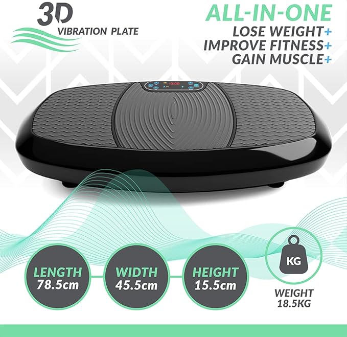 Bluefin Fitness Dual Motor 3D Vibration Platform | Oscillation, Vibration + 3D Motion | Huge Anti-Slip Surface | Bluetooth Speakers | Ultimate Fat Loss | Unique Design | Get Fit at Home