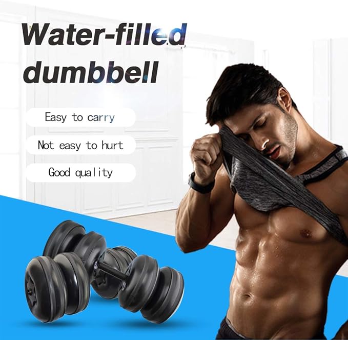Water Filled Dumbbells Set - Water Filled Weights - Portable Travel Weights - Weights Adjustable Dumbbells - Portable Fitness Equipment - Strength Training - Fitness and Shaping