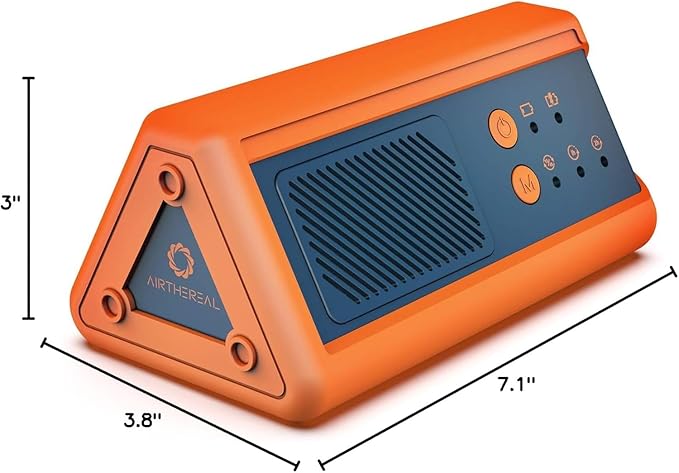 Airthereal PA1K-GO 1,000mg/h Portable Ozone Generator - Cordless Battery Powered Odor Eliminator for Car, Hotel Rooms, Offices, Bathrooms, and Small Spaces (Blue)