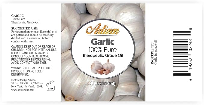 Artizen 4oz Oils - Garlic Essential Oil - 4 Fluid Ounces