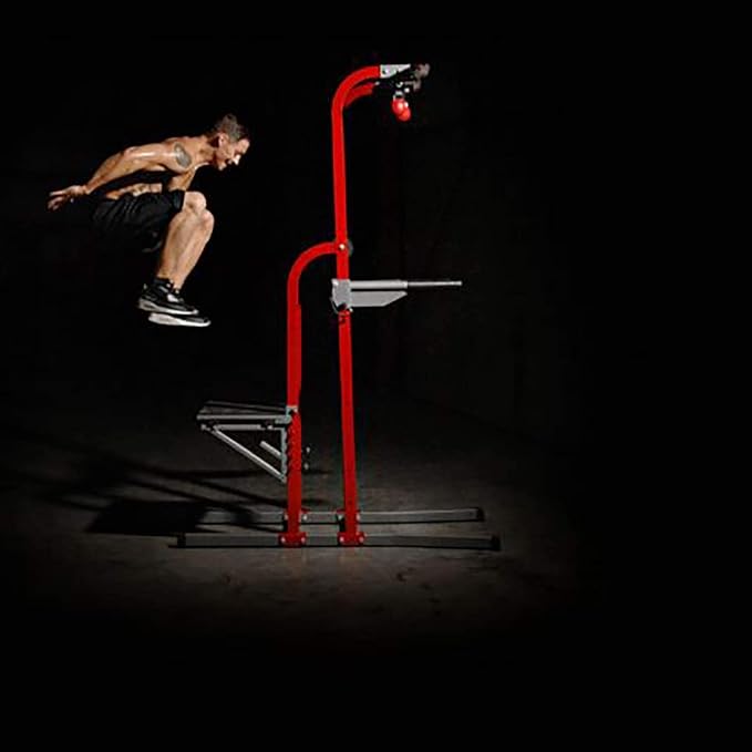 Stamina Power Tower - Dip Bar Pull Up Bar Station with Smart Workout App - Dip Bars for Home Workout - Up to 250 lbs Weight Capacity