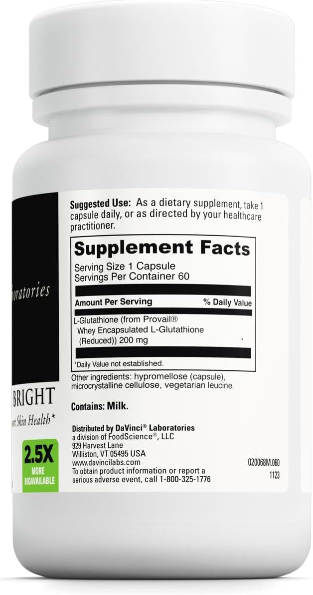 DAVINCI Labs - Glutathione Bright - 60 Capsules