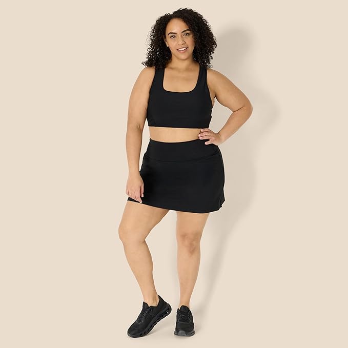 Amazon Essentials Women's Active FormFlex Buttery Soft Light Support Square Neck Racerback Sports Bra