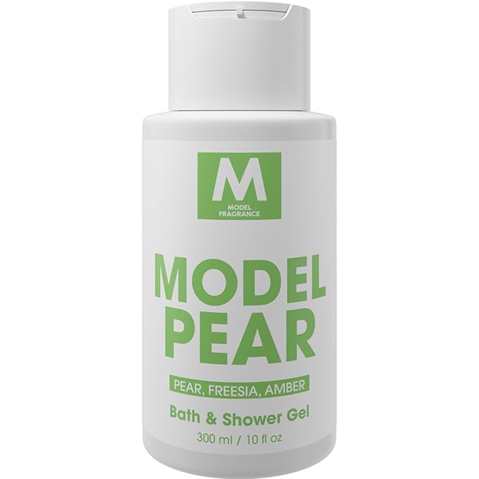 Model Pear Gourmand Body Gel | Pear, Amber, and Freesia Scented | Hydrating, Nourishing, and Refreshing Shower Gel | Scented Spa Products | Premium Body Cream for Clean, Soft Skin