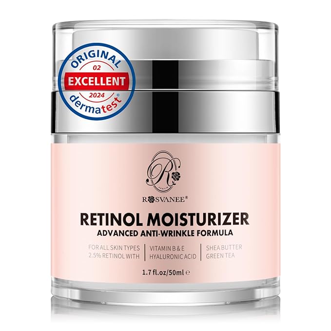 Retinol Cream Face Moisturizer for Women Men Anti Aging Wrinkle Cream with Retinol, Nacinamide, AH-8 Peptides, Botanical Extracts Facial Eye Cream for Day Night
