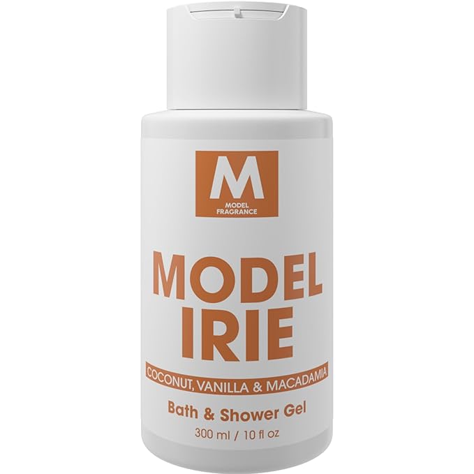 Model Irie Gourmand Body Gel | Coconut, Vanilla, and Macadamia Scented | Hydrating, Nourishing, and Refreshing Shower Gel | Scented Spa Products | Premium Body Cream for Clean, Soft Skin