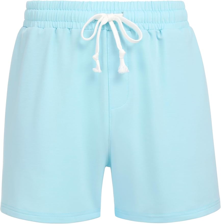 Deyeek 5.5 Inch Mens Pajama Shorts Sleep Cotton Lounge PJ Lightweight Elastic Waist Drawstring Nightwear Bottom with Pockets