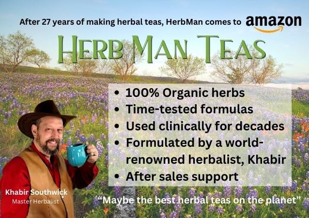 SLEEPING TEA - Knock-out blend with Valerian Root plus California Poppy and Hops for deep relaxation by master herbalist Khabir - Organic, non GMO, No additives