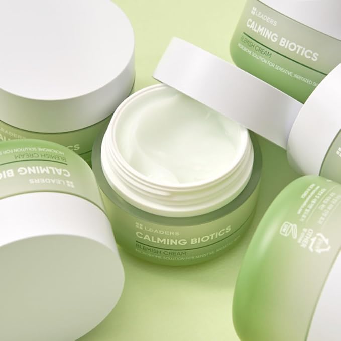 Leaders Calming Biotics Cream - For Sensitive Acne-Prone Skin, Hydrating, Soothing & Calming Formula to Strengthen Skin Health & Barrier, 50ml