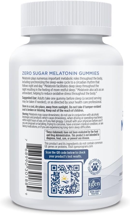 Nordic Naturals Zero Sugar Melatonin Gummies, Raspberry - 60 Gummies - 1.5 mg Melatonin - Great Taste - Restful Sleep, Antioxidant Support - Non-GMO, Vegan - 60 Servings