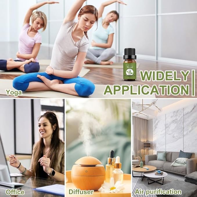 Sedbuwza Neroli Essential Oil, Pure Organic Neroli Fragrance Oil for Diffuser, Humidifier, Soap, Candle, Perfume