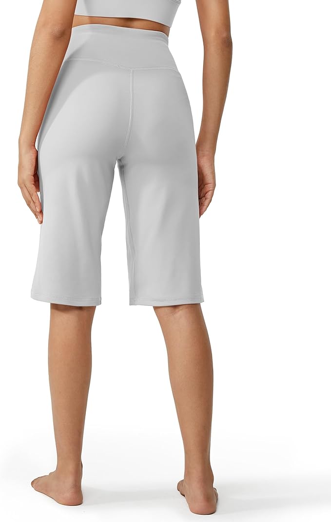 Promover Capri Pants for Women Wide Leg Yoga Cropped Pants with Pockets Loose Casual Summer Pants