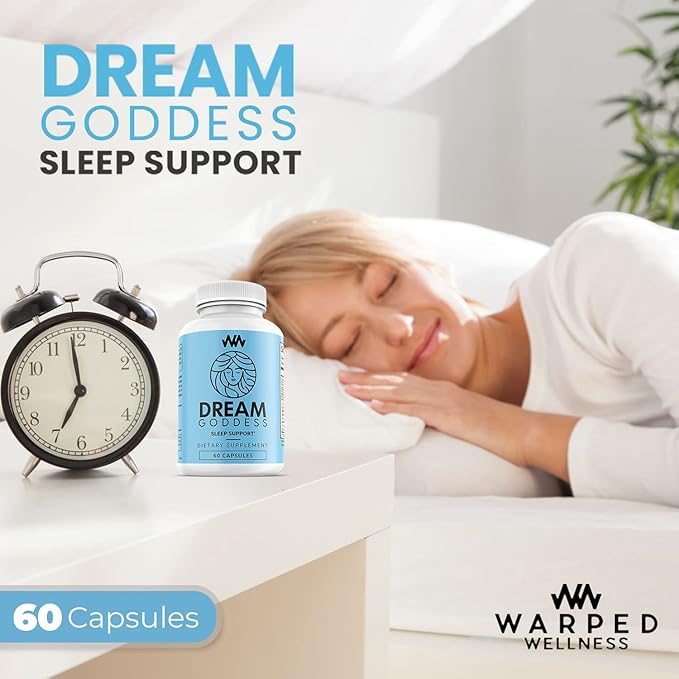 Womens Sleep Support Supplement | Female Specific Relaxation Sleep Aid | Dream Goddess | Calm Mind | Enhance Rest Support Vitamin