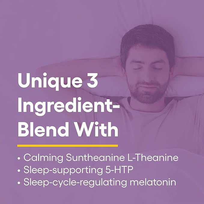 Natural Factors Tranquil Sleep - Calm Sleep Health Supplement - Relaxation Support Supplement with Melatonin & 5-HTP - 120 Chewable Tablets (30 Servings)